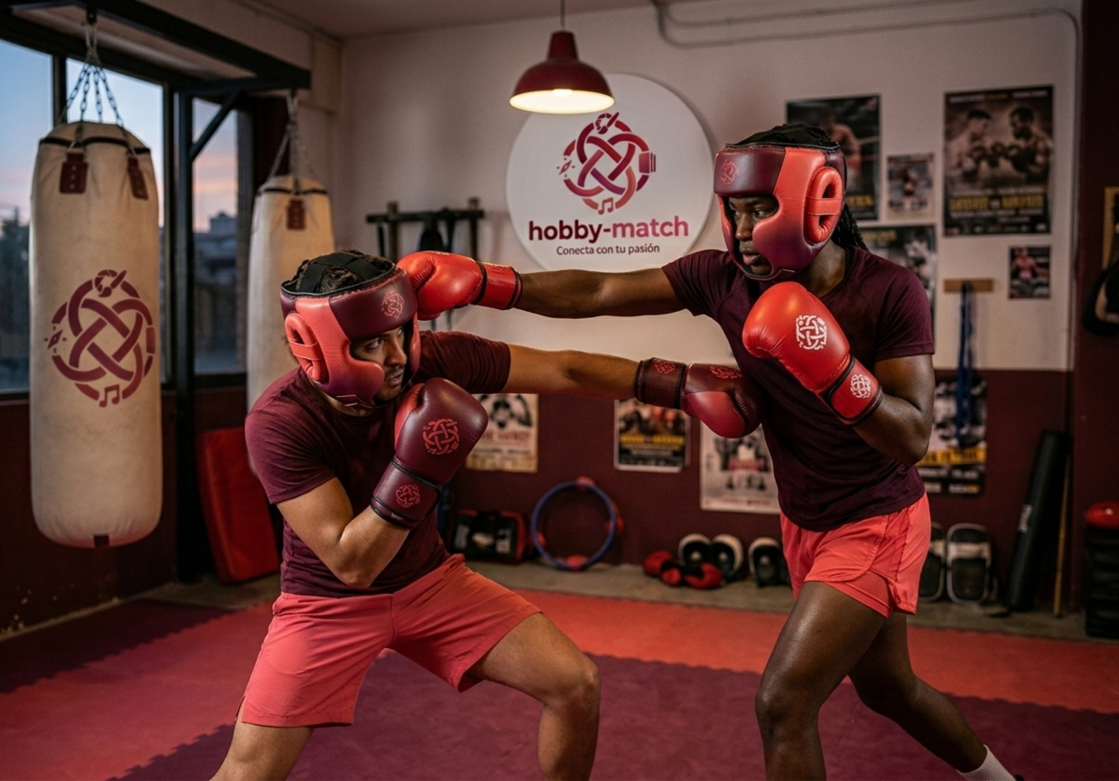 Personas practicando boxeo