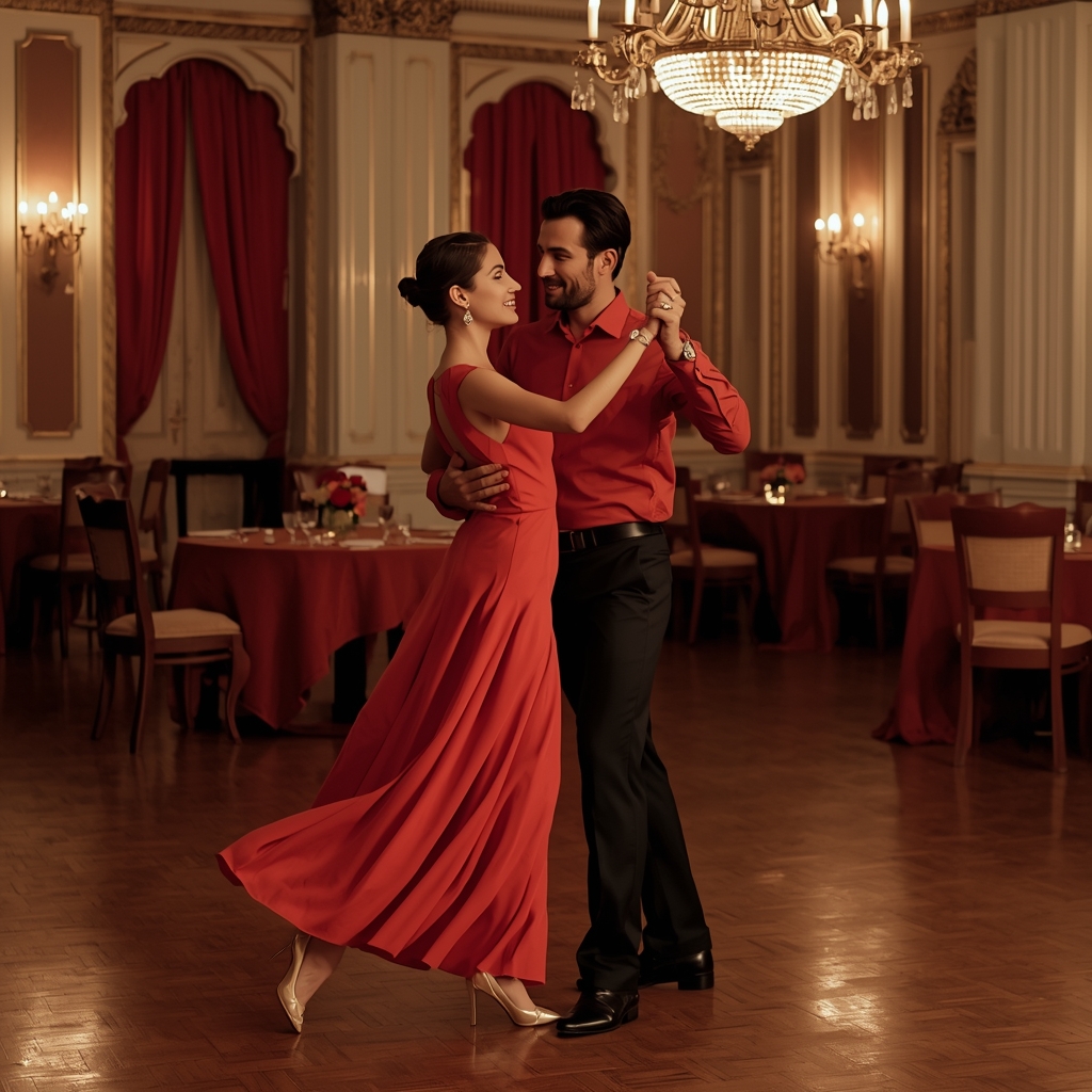 Pareja bailando tango